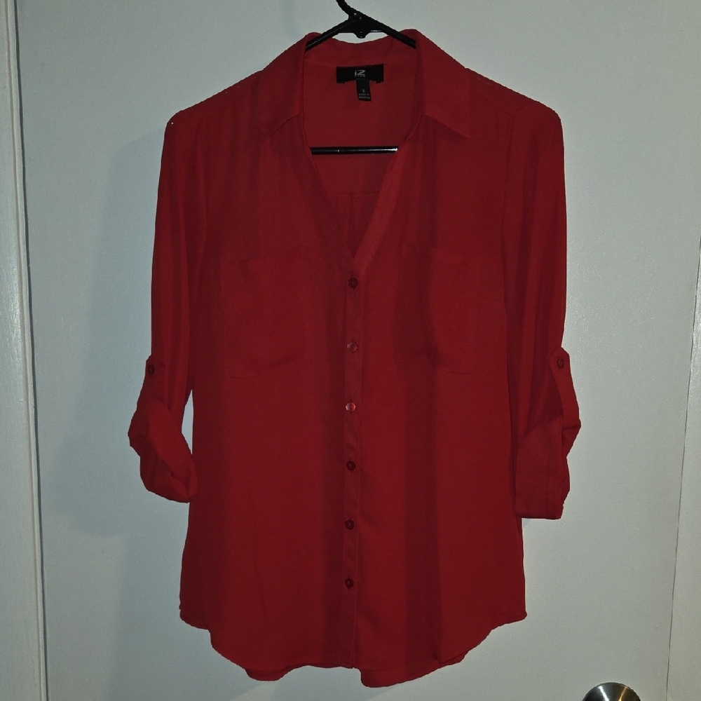 Iz Byer Vibrant Red Top 100% Polyester